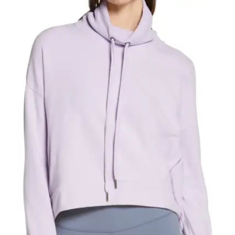 Sweaty Betty Harmonise Luxe Sweatshirt, Medium, ALLIUM PURPLE *GU